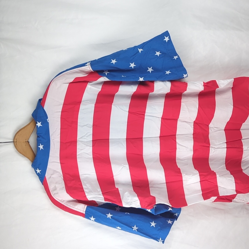 TIPSY ELVES Men's XXL American Flag Button Down Shirt - Picture 6 of 6